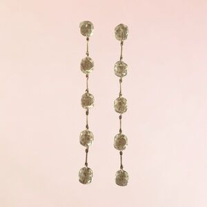 Delicate Gold-Tone Linear Drop Earrings